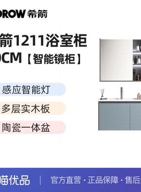 希箭卫浴（HOROW）1211系列多层实木智能镜柜浴室柜O2O