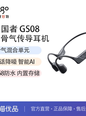 爱国者（aigo）GS08 Max 真骨传导蓝牙游泳耳机 骑行跑步运动耳机