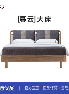 LB联邦家私原木风小户型大床单人床[A-F15807BA床]