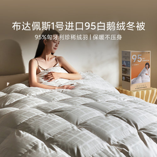 8H白鹅绒匈牙利进口防钻绒鹅绒被