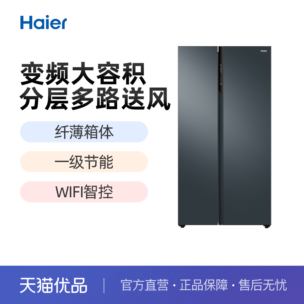 Haier/海尔 BCD-536WGHSSEDC9U1双开门大容量智能家用电冰箱-封面