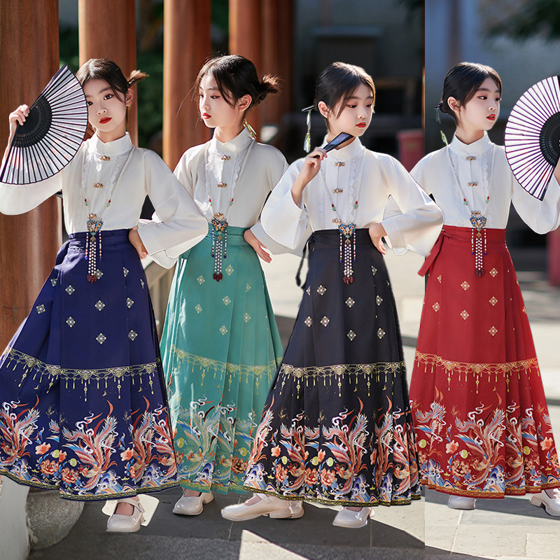 儿童马面裙女童套装2025新款中国风古装汉服春秋原创三月三女中式,童装/婴儿装/亲子装,汉服,淘宝优惠券,粉丝福利购,淘宝优惠卷
