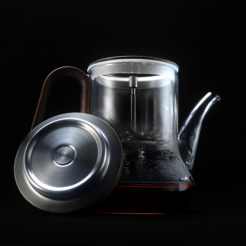 茶艺师一键过滤全玻璃内胆飘逸杯茶水分离冲泡茶壶飘逸壶懒人泡茶