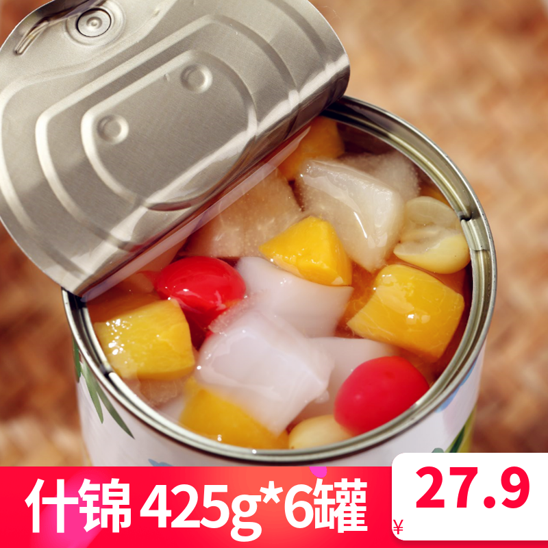 ÌÒ½ðԴʲ½õ¹ÞÍ·6¹ÞX425gÕûÏäÐÂÏÊÔÓ¹û¹ÞÍ·í¸É½ºæÅàÎçºóË®¹û¶¡°üÓÊ