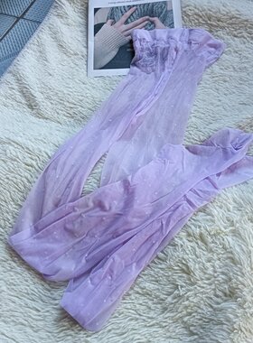 外贸订单彩色开档波点超薄型丝袜