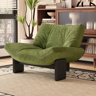 意式轻奢Emmi艾米单人沙发椅中古风客厅阳台休闲椅躺椅设计师单椅