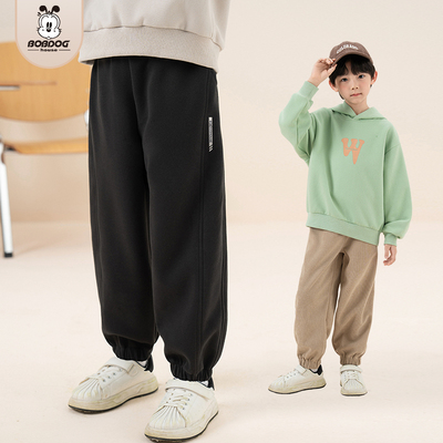 巴布豆童装百搭男童女童裤子儿童卫裤二件装