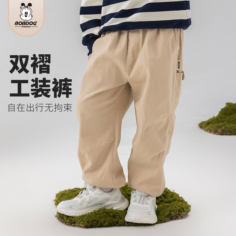 巴布豆23工装裤百搭裤子