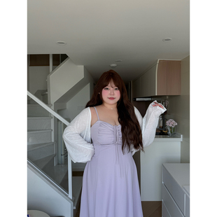 外搭 长袖 dese嘚瑟软糖通勤轻薄感开衫 胖mm气质防晒上衣宽松空调衫