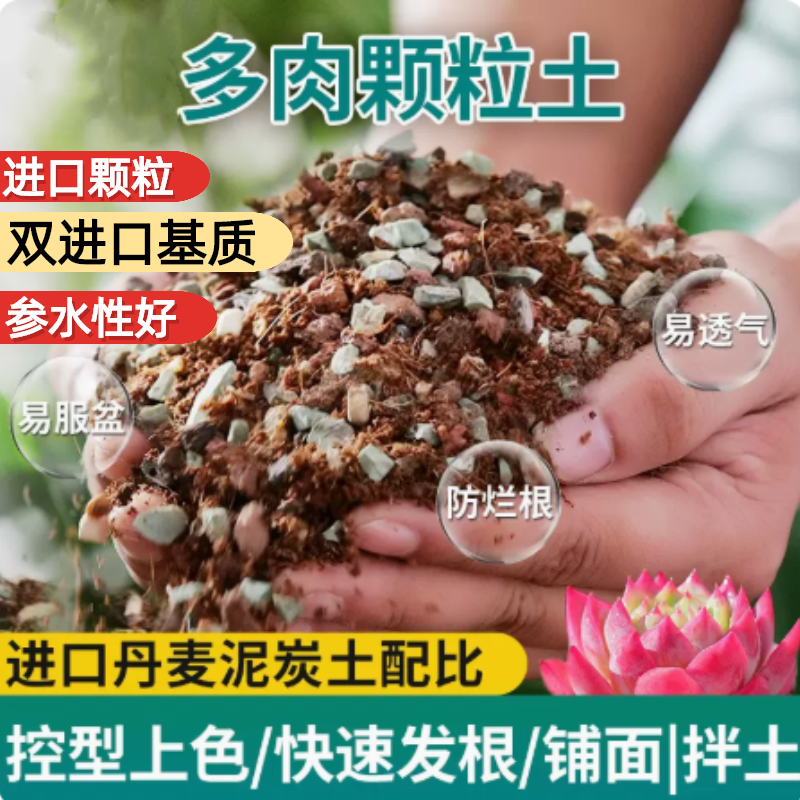 多肉土专用颗粒营养土植物进口泥炭种植土铺面石叶插纯颗粒土新苗