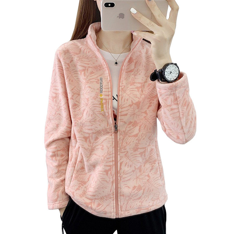 高尔夫球服装女长袖外套春秋抓绒衣防风保暖摇粒绒速干运动上衣