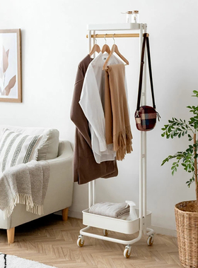 Sylph日式衣架活动衣架落地式衣架卧室房间储物架窄衣架