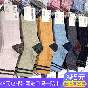 袜子女士韩国东大门进口2021冬季新款条纹潮袜麻花纹长筒袜缆绳袜