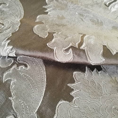 窗帘面料gd11欧式花贴绒绣色可选