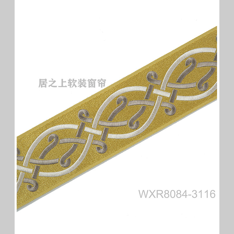 【一米价】新品幅宽18mm刺绣高档精致丝质窗帘沙发灯具面料织带