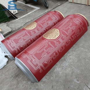 亚克力开模吸塑半透明酒瓶灯箱不锈钢仿真道具定做展厅装饰广告牌