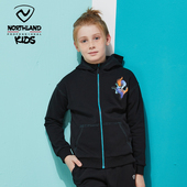 连帽卫衣春秋新款 男童开衫 诺诗兰童装 儿童休闲外套 商场同款