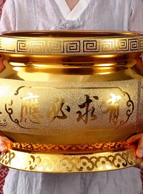 大号香炉陶瓷沙金寺庙供奉香薰炉家用室内供佛用品插香炉佛堂供具