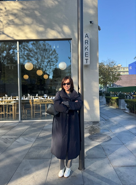 时髦御寒洋气风衣款白鹅绒中长款羽绒外套25秋冬新款【鸬鹚】