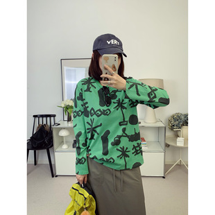 0系列艺术家涂鸦图案轻薄透气长袖 26春夏新款 鸬鹚 T恤防晒衫