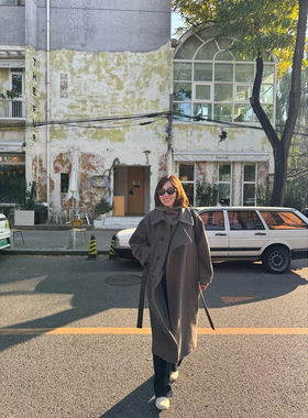 Le*maire羊驼毛双排扣浴袍款羊毛大衣外套 25秋冬新款【鸬鹚】