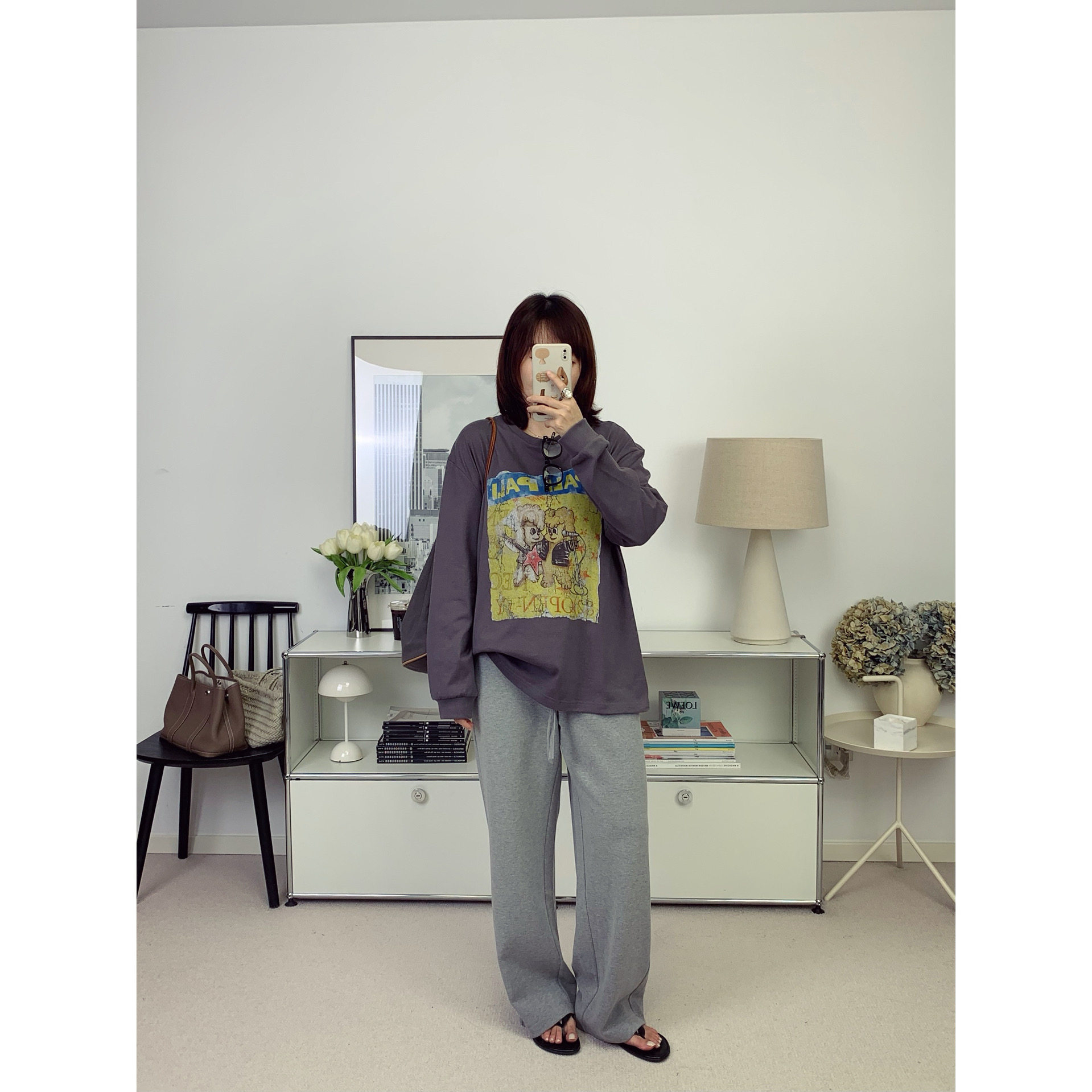 梨形必入！row风格松弛感抽绳羊毛真丝混纺直筒卫裤休闲裤26秋季
