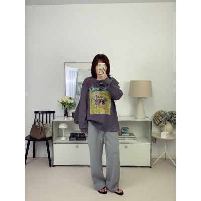梨形必入！row风格松弛感抽绳羊毛真丝混纺直筒卫裤休闲裤26秋季