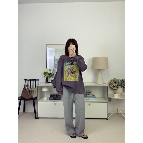 梨形必入！row风格松弛感抽绳羊毛真丝混纺直筒卫裤休闲裤26秋季