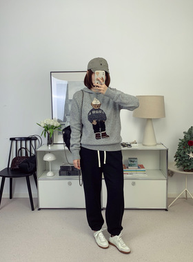 FK北欧重磅加厚防寒羊毛混纺针织运动裤休闲裤25秋冬新款【鸬鹚】