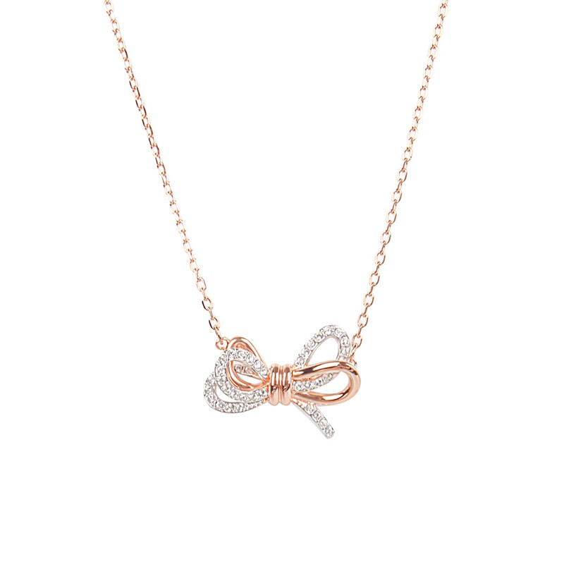 SWAROVSKI/施华洛世奇 心愿蝴蝶结项链女时尚锁骨链送女友礼物