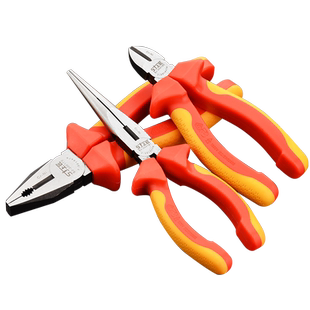上匠工具绝缘老虎钳子电工钢丝钳斜口钳多功能VDE工业级尖嘴钳子