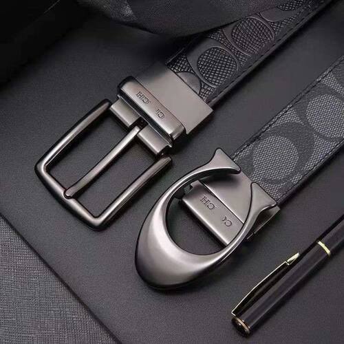 厂家直供 经典C扣头皮带男士休闲商务双面可用百搭真皮腰带