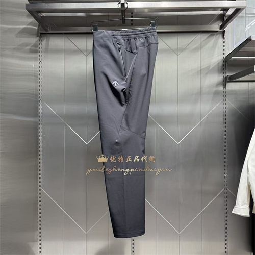 DESCENTE迪桑特25冬款男士户外运动休闲防风防水保暖抓绒梭织长裤