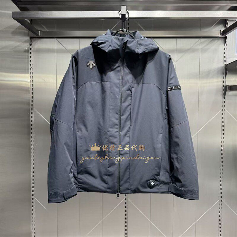 DESCENTE迪桑特2025款男子户外运动休闲温控加热充电棉服冬季外套
