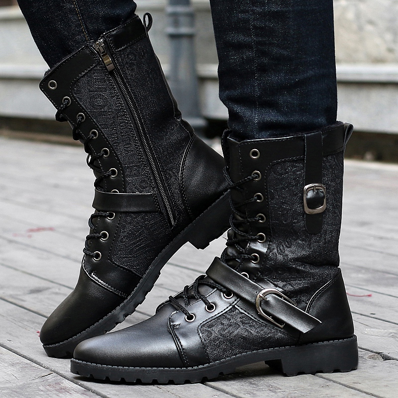 乐睦2021新款男士百搭马丁靴高邦长靴休闲高帮鞋子男韩版马靴潮流|ruв категории Мужская обувь, сапоги - от Buy2taobao.com для оказания профессиональной услуги покупки агента Taobao