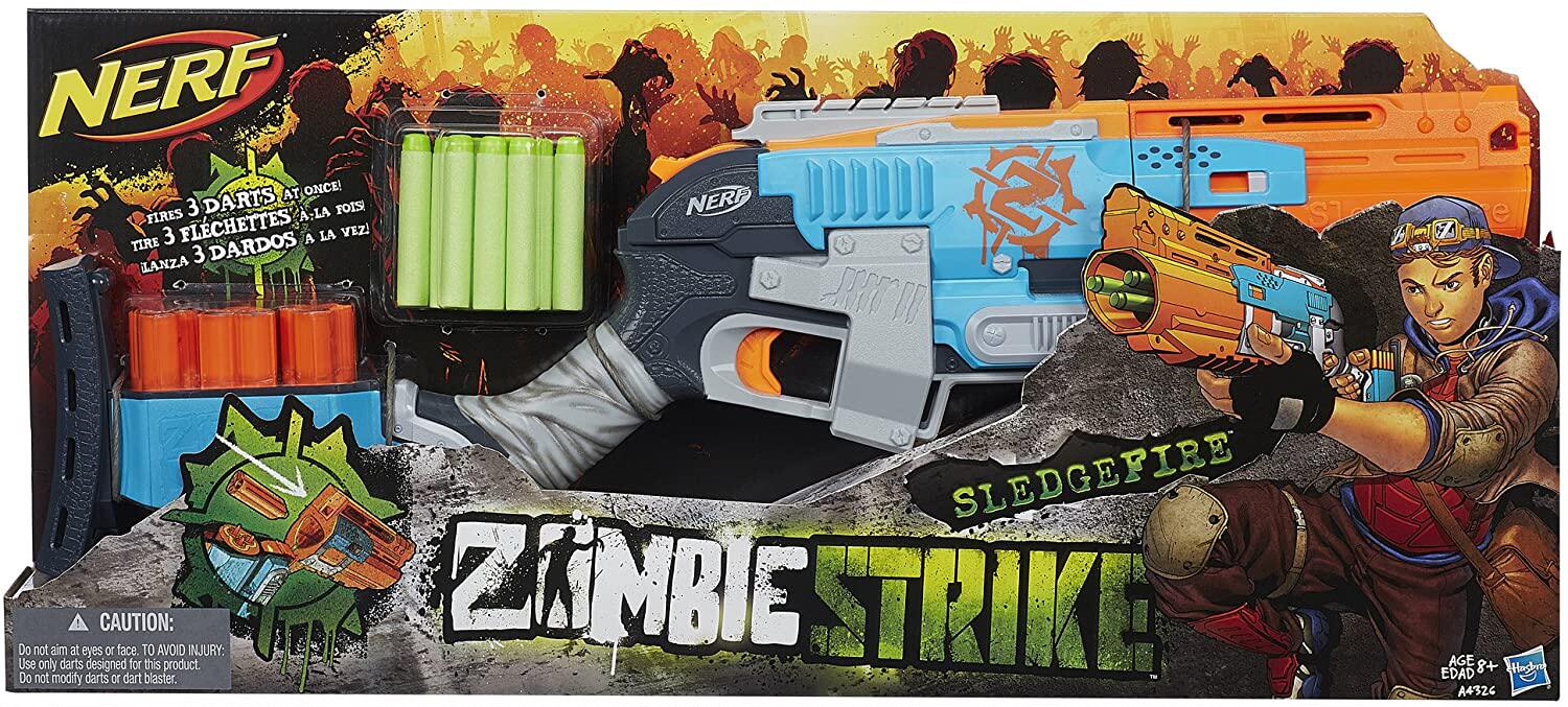 nerf热火zombiesledgefire僵尸系列僵散软弹发射器玩具枪绝版橙机