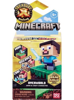Treasure X我的世界MC联名dver世界宝藏黄金手办人偶惊喜盲盒玩具
