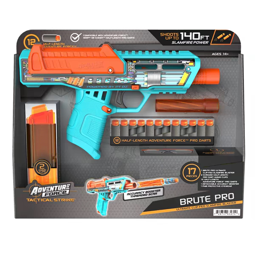 Adventure Force残酷者Brute Pro高性能短弹软弹发射器儿童玩具枪