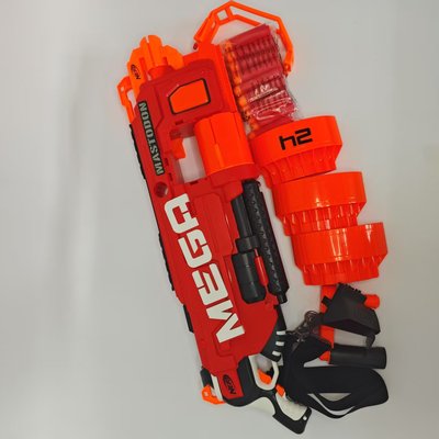 全新孩之宝Nerf热火Mega战神猛犸象简单盒装软弹发射器美版橙机