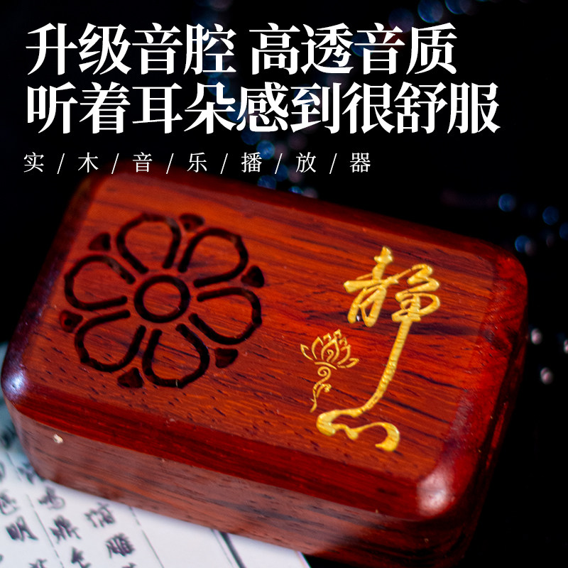 实木插卡播放器音乐家用充电小型便携式唱歌机高清音质单曲循环