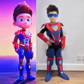 扮环保服装 汪汪队莱德队长衣服装 铠甲战甲机甲人万圣节儿童装 秀