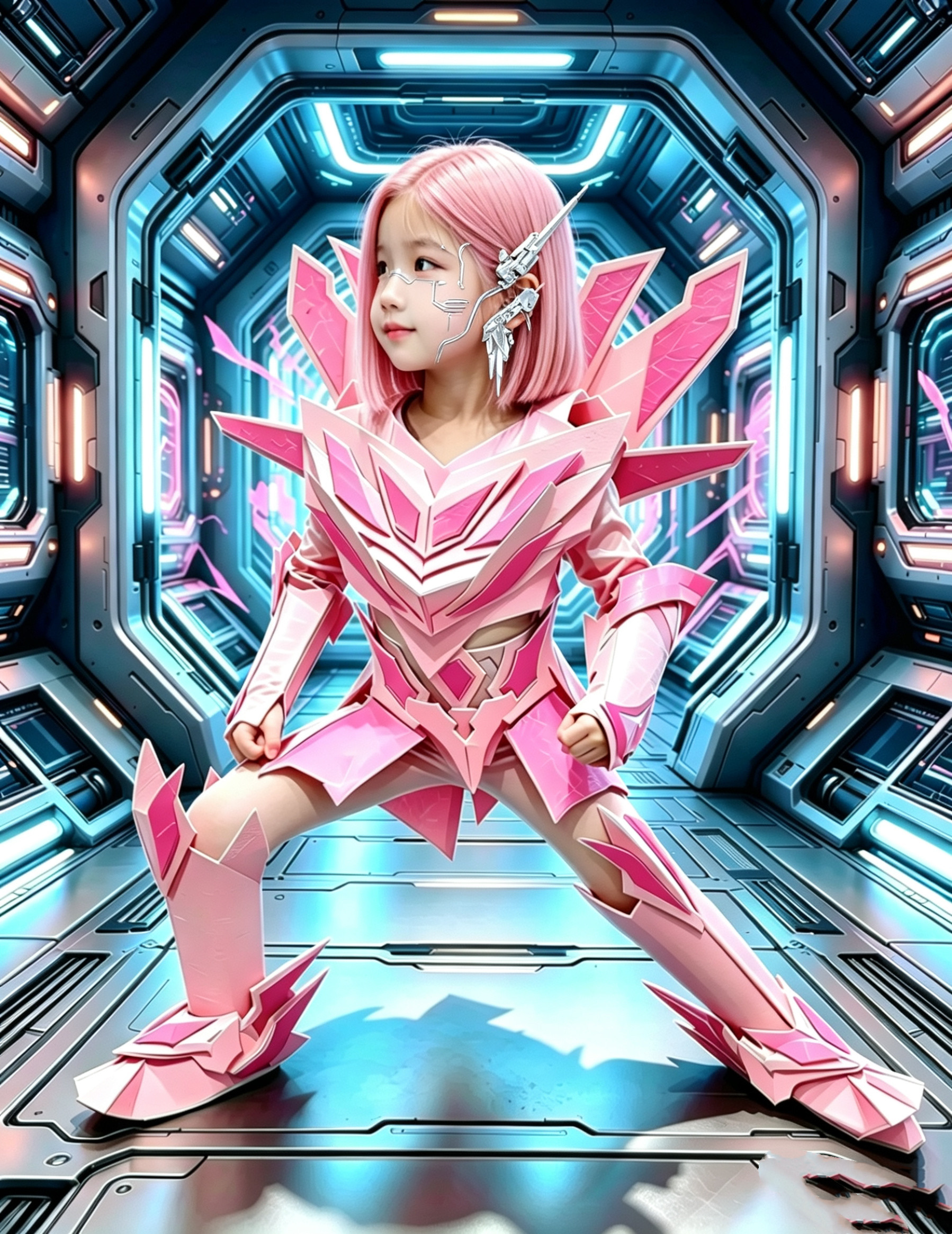 万圣节女童服装备机甲少女幼儿园环保秀cosplay装扮穿搭铠甲高达