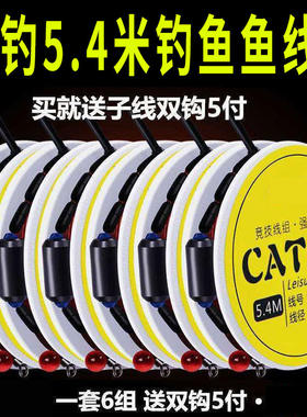 钓鱼鱼钩鱼线套装台钓主线3.6