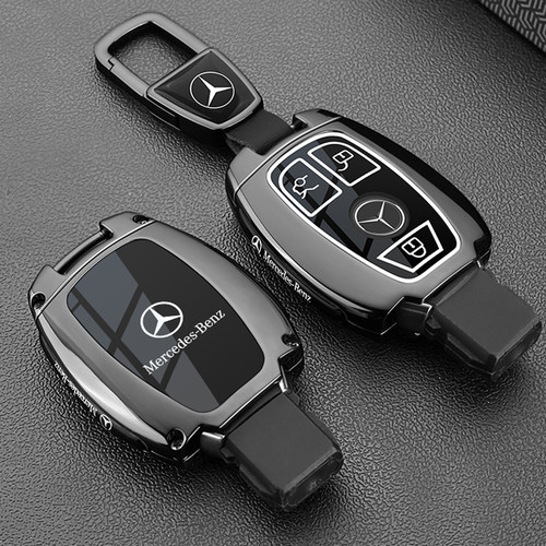 2017款奔驰CLA45钥匙套12-17款C63老款GLA45汽车AMG装饰男包壳扣