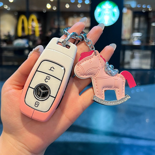 新奔驰钥匙套e300l/c260L壳A200女gle350扣glb220glc包gla180高级