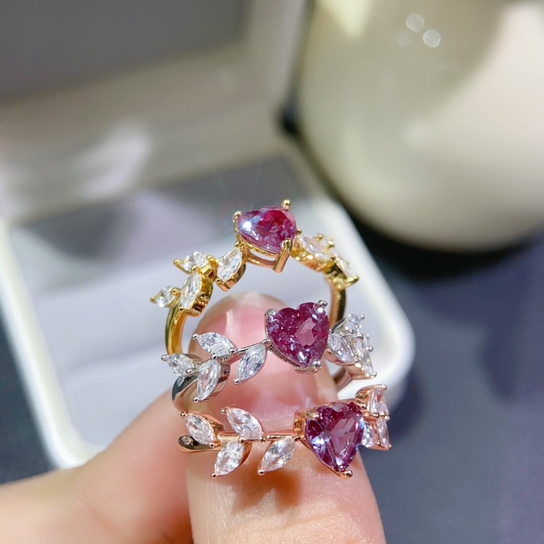 s925纯银实验室培育亚历山大戒指 时尚小众设计感椭圆5*7mm戒指空