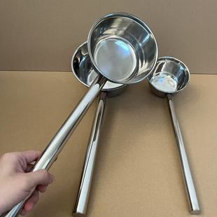 特厚不锈钢35CMC长短把勺子特厚带嘴水勺大号饭店打汤勺水瓢商用
