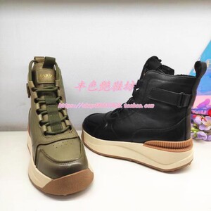HA237709哈森HARSON专柜正品2023冬季厚底加绒短靴马丁靴女工装靴