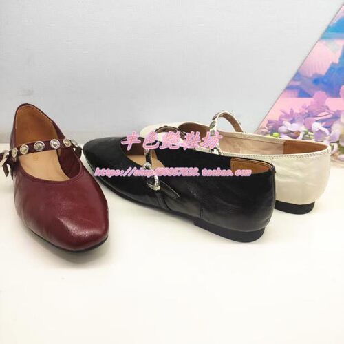 HS267401正品Harson/哈森25秋新休闲一字带方头低跟玛丽珍女单鞋