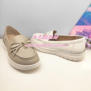 hs256102正品Harson/哈森25春新款厚底深口蝴蝶结乐福鞋